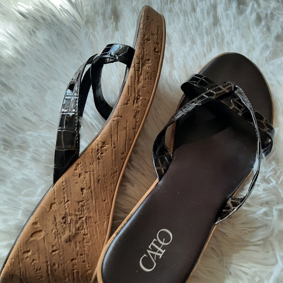 Cato Cork Wedge Sandals - Picture 11 of 16
